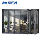 Rede da tela da fibra de vidro das portas de vidro de deslizamento do estilo do acordeão de NAVIEW